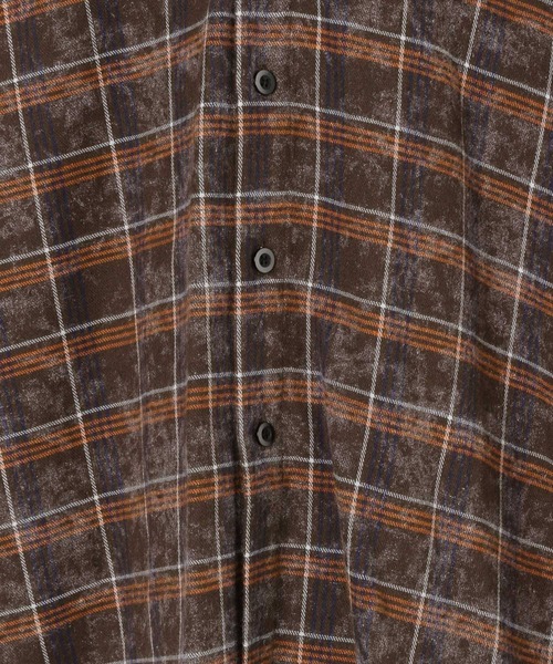 3.3 Field Trip （3.3フィールドトリップ）の「3.3 Field Trip／チェックフード半袖シャツ（シャツ/ブラウス・メンズ・ネイビー/ブラウン・MEDIUM/LARGE）」の9枚目の写真