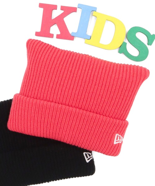 NEW ERA(ニューエラ)の「ニューエラ キッズ ニット帽 無地(ニットキャップ/ビーニー・キッズ・ブラック/ピンク・FREE)」の2枚目の写真