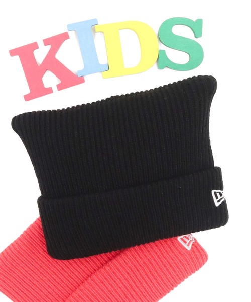 NEW ERA(ニューエラ)の「ニューエラ キッズ ニット帽 無地(ニットキャップ/ビーニー・キッズ・ブラック/ピンク・FREE)」の1枚目の写真