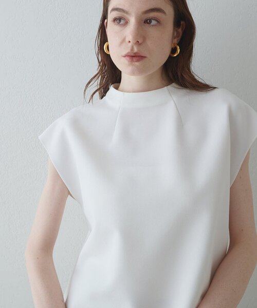 Drawing Numbers（ドローイング ナンバーズ）の「【Drawing Numbers】ダブルクロスボトルフレンチブラウス（シャツ/ブラウス・レディース・ブラック/ホワイト/ライトグレー・38）」の16枚目の写真