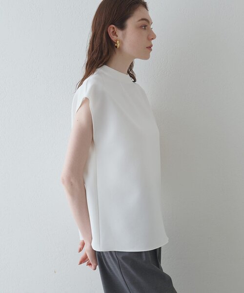 Drawing Numbers（ドローイング ナンバーズ）の「【Drawing Numbers】ダブルクロスボトルフレンチブラウス（シャツ/ブラウス・レディース・ブラック/ホワイト/ライトグレー・38）」の20枚目の写真