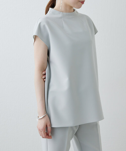 Drawing Numbers（ドローイング ナンバーズ）の「【Drawing Numbers】ダブルクロスボトルフレンチブラウス（シャツ/ブラウス・レディース・ブラック/ホワイト/ライトグレー・38）」の6枚目の写真