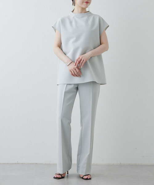 Drawing Numbers（ドローイング ナンバーズ）の「【Drawing Numbers】ダブルクロスボトルフレンチブラウス（シャツ/ブラウス・レディース・ブラック/ホワイト/ライトグレー・38）」の10枚目の写真