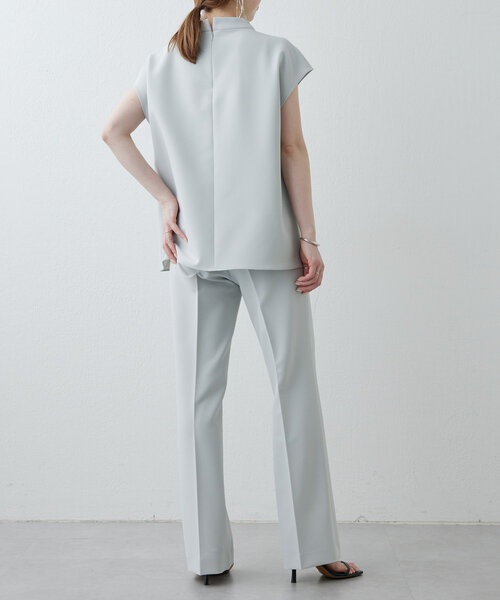 Drawing Numbers（ドローイング ナンバーズ）の「【Drawing Numbers】ダブルクロスボトルフレンチブラウス（シャツ/ブラウス・レディース・ブラック/ホワイト/ライトグレー・38）」の11枚目の写真