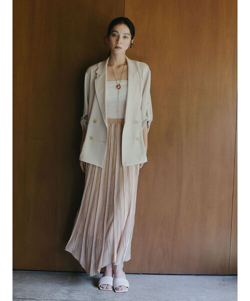 最終値下げ　ラグナムーン ジャケット ベージュ LAGUNAMOON アウター 柳橋唯コラボ】テーラードジャケット（テーラードジャケット