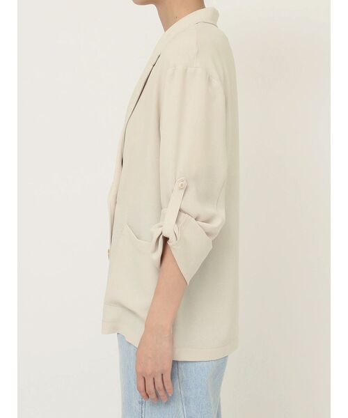 LAGUNAMOON(ラグナムーン)の「ロールアップジャケット(テーラードジャケット・レディース・ネイビー/ベージュ・FREE)」の8枚目の写真