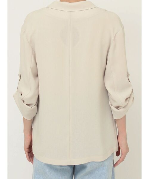 LAGUNAMOON(ラグナムーン)の「ロールアップジャケット(テーラードジャケット・レディース・ネイビー/ベージュ・FREE)」の9枚目の写真