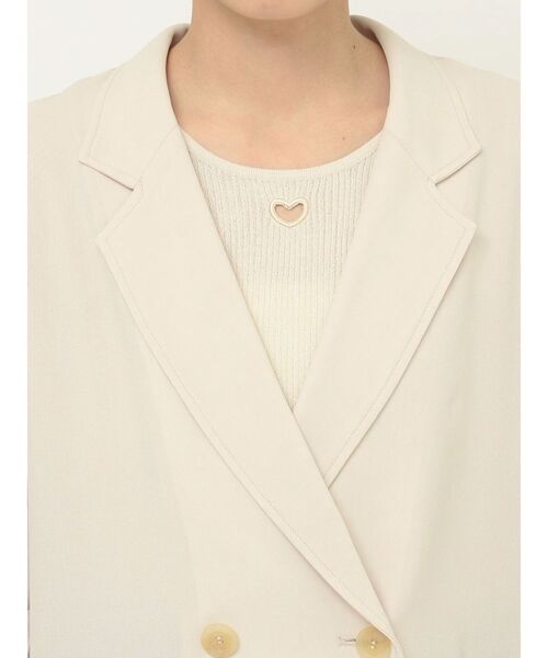 LAGUNAMOON(ラグナムーン)の「ロールアップジャケット(テーラードジャケット・レディース・ネイビー/ベージュ・FREE)」の10枚目の写真