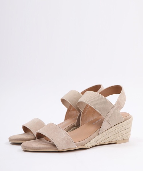 HIPS(ヒップス)の「ウェッジヒールジュートサンダル(サンダル・レディース・ブラック/グレイッシュベージュ/ブラウン・S/M/L)」の1枚目の写真