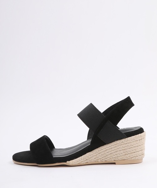 HIPS(ヒップス)の「ウェッジヒールジュートサンダル(サンダル・レディース・ブラック/グレイッシュベージュ/ブラウン・S/M/L)」の4枚目の写真