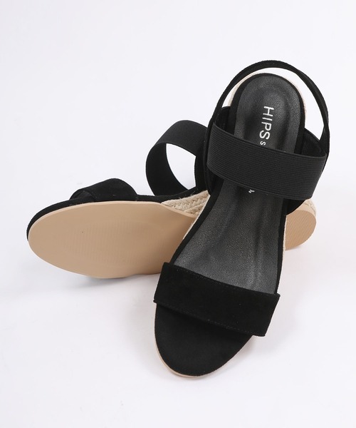 HIPS(ヒップス)の「ウェッジヒールジュートサンダル(サンダル・レディース・ブラック/グレイッシュベージュ/ブラウン・S/M/L)」の6枚目の写真