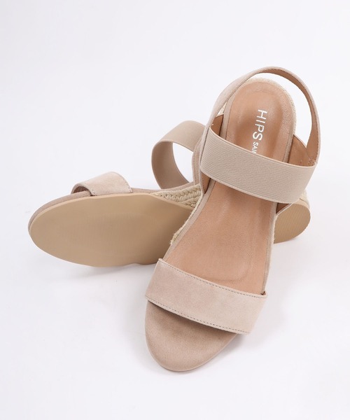 HIPS(ヒップス)の「ウェッジヒールジュートサンダル(サンダル・レディース・ブラック/グレイッシュベージュ/ブラウン・S/M/L)」の14枚目の写真