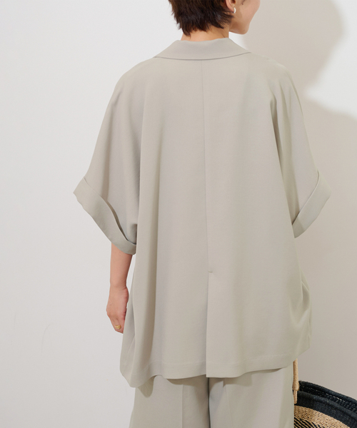 JOURNAL STANDARD relume（ジャーナルスタンダード　レリューム）の「【MULTI FUNC+】防シワ / UVカット / 接触冷感 / ドライツイルフレンチジャケット（その他アウター・レディース・ベージュ/ブラック・FREE）」の15枚目の写真