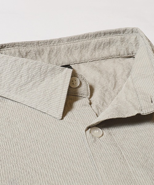 coca（coca）（コカ）の「楊柳半袖シャツ（シャツ/ブラウス・メンズ・ライトベージュ/ライトグリーン・L/M/XL）」の13枚目の写真
