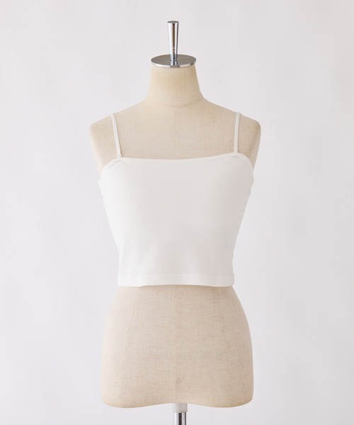 one after another NICE CLAUP（ワンアフターアナザーナイスクラップ）の「カップ付きキャミソール（キャミソール・レディース・ベージュ/ブラック/オフホワイト/ドット・FREE）」の22枚目の写真