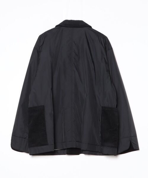 美品 my beautiful landlet ウール コットン 黒 日本製 My Beautiful Landlet ウールギャバジンパデットビッグコート