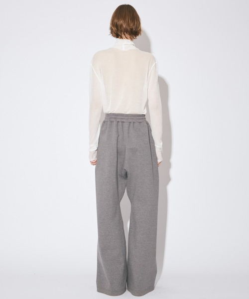 beautiful people(ビューティフルピープル)の「compact doublejersey wide straight pants(スウェットパンツ・レディース・ブラック/グレー・40/38/36)」の7枚目の写真