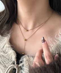 apres jour clair | 【apres jour clair】2連デザインネックレス(ネックレス)