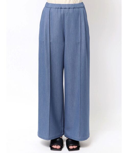 LAGUNAMOON（ラグナムーン）の「テンセルデニムイージーパンツ（デニムパンツ・レディース・ブルー/グレー・MEDIUM/SMALL）」の4枚目の写真