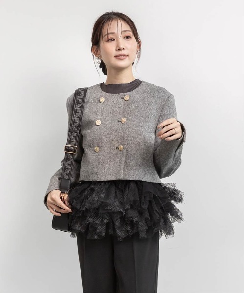 RANDA(ランダ)の「2ピースジャケットミニワンピース(ワンピース・レディース・グレー/ベージュ/ブラック・0/1)」の18枚目の写真