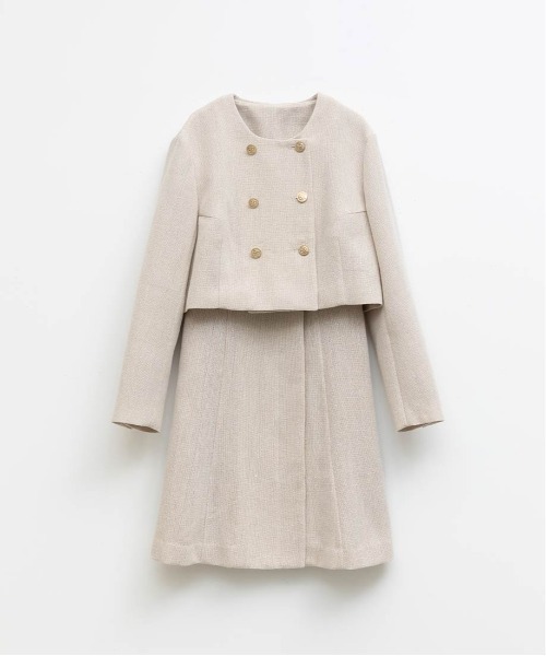 RANDA(ランダ)の「2ピースジャケットミニワンピース(ワンピース・レディース・グレー/ベージュ/ブラック・0/1)」の10枚目の写真
