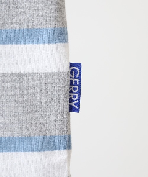 GERRY(ジェリー)の「GERRY ビッグシルエット レトロ ボーダー 半袖 Tシャツ(Tシャツ/カットソー・メンズ・ブルー/ホワイト/グレー・M/L/LL)」の9枚目の写真