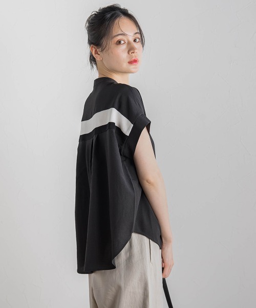 Droite lautreamont(ドロワットロートレアモン)の「【WEB限定】麻調バックヨークテープ切替えブラウス≪洗濯機で洗える≫(シャツ/ブラウス・レディース・オフホワイト/ブラック/ベージュ・M)」の15枚目の写真