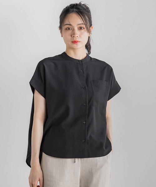 Droite lautreamont(ドロワットロートレアモン)の「【WEB限定】麻調バックヨークテープ切替えブラウス≪洗濯機で洗える≫(シャツ/ブラウス・レディース・オフホワイト/ブラック/ベージュ・M)」の17枚目の写真