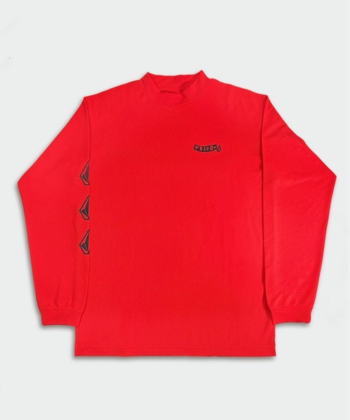 【VOLCOM/ボルコム】 LONG SLEEVE MOCK NECK TEE/UVケア速乾モックネックスリーブロゴ長袖ロンT