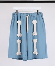 mp13988-BONE CROCHET SWEAT SHORTS スウェットショートパンツ(DC-SS26-CU-08)