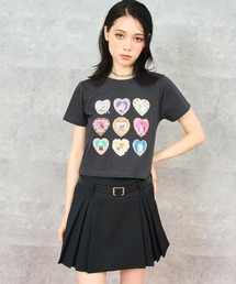 ANAP（アナップ）の「ハート フレーム 猫 プリント Tシャツ（Tシャツ/カットソー）」