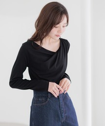 Andemiu | カットドレープT長袖580967(Tシャツ/カットソー)