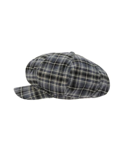 jouetie(ジュエティ)の「チェックパターンビッグキャスケット(キャスケット・レディース・ブラウン/ブルー・FREE)」の6枚目の写真