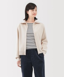 無印良品（ムジルシリョウヒン）の「婦人　洗えるミラノリブ編みブルゾン（ブルゾン）」