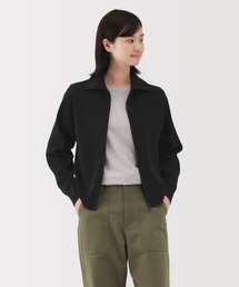 無印良品（ムジルシリョウヒン）の「婦人　洗えるミラノリブ編みブルゾン（ブルゾン）」