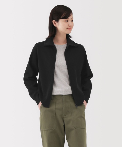 セール】婦人 洗えるミラノリブ編みブルゾン（ブルゾン）｜無印良品