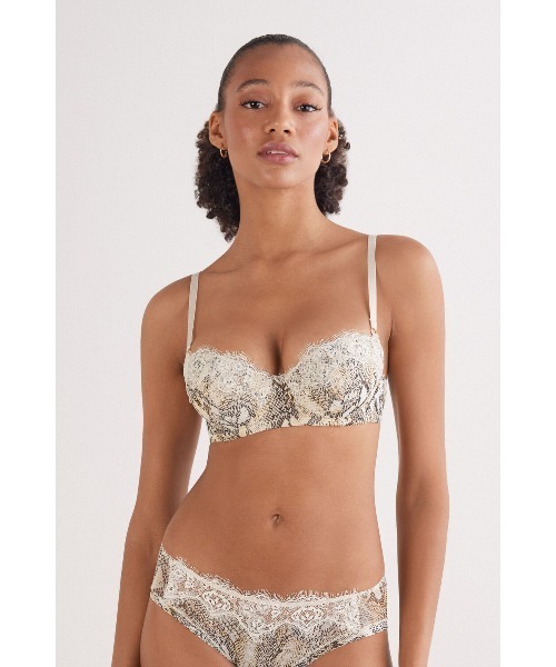 セール】Seductive Glamour スネークプリント Sofia バルコネットブラ