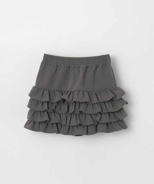 coca(coca)(コカ)の「キッズ ティアードフリルミニスカート(スカート・キッズ・ライトベージュ/チャコール・150/140/130/120)」の7枚目の写真