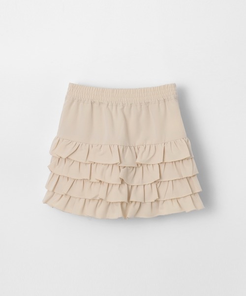 coca(coca)(コカ)の「キッズ ティアードフリルミニスカート(スカート・キッズ・ライトベージュ/チャコール・150/140/130/120)」の6枚目の写真