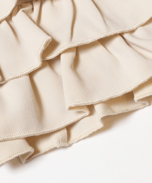 coca(coca)(コカ)の「キッズ ティアードフリルミニスカート(スカート・キッズ・ライトベージュ/チャコール・150/140/130/120)」の4枚目の写真