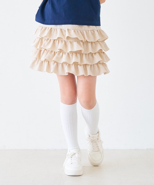 coca(coca)(コカ)の「キッズ ティアードフリルミニスカート(スカート・キッズ・ライトベージュ/チャコール・150/140/130/120)」の13枚目の写真