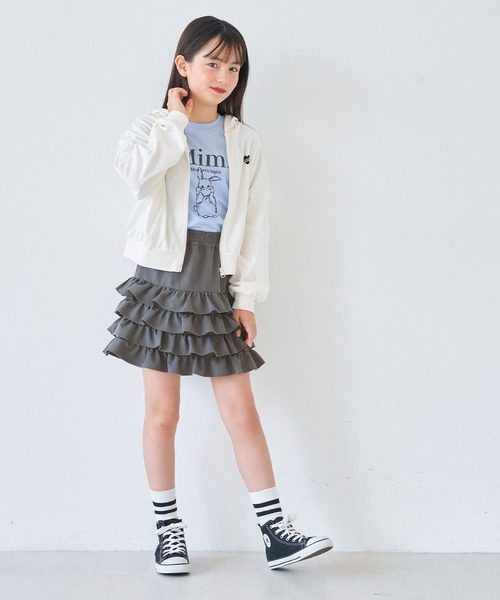 coca(coca)(コカ)の「キッズ ティアードフリルミニスカート(スカート・キッズ・ライトベージュ/チャコール・150/140/130/120)」の14枚目の写真