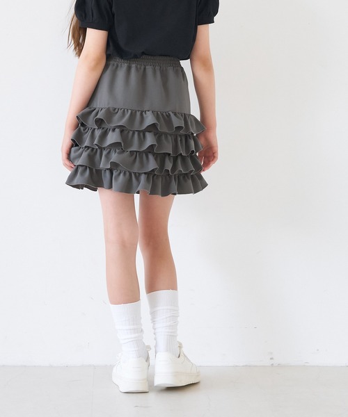 coca(coca)(コカ)の「キッズ ティアードフリルミニスカート(スカート・キッズ・ライトベージュ/チャコール・150/140/130/120)」の16枚目の写真