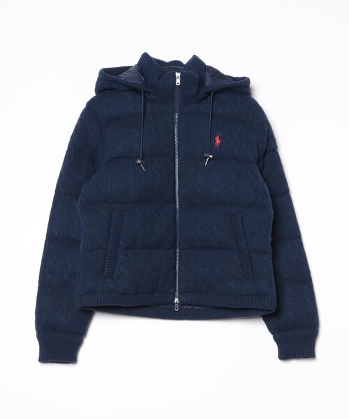 ケーブルニット ウールカシミヤ キルテッド ジャケット（その他