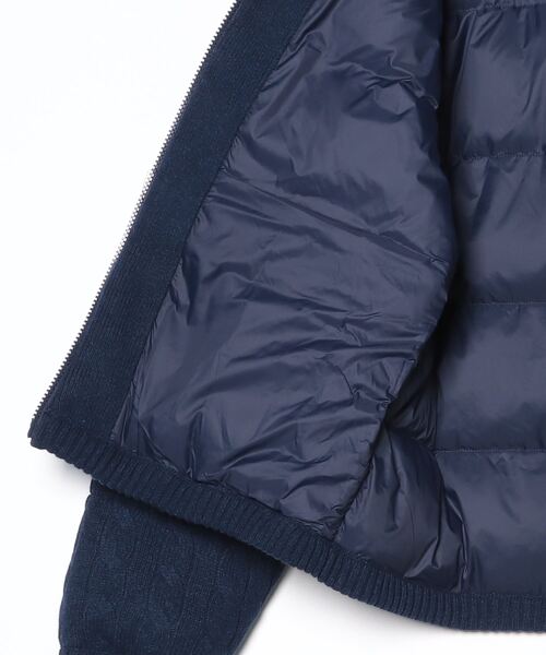 POLO RALPH LAUREN(ポロ ラルフ ローレン)の「ケーブルニット ウールカシミヤ キルテッド ジャケット(その他アウター・レディース・ネイビー系1・L/M/S/XS)」の3枚目の写真