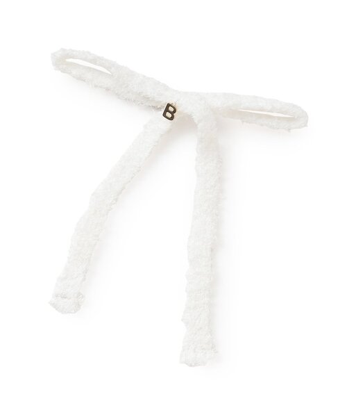 by LOVEiT（バイラビット）の「ニットリボンポニー（ヘアピン・キッズ・ブラック/ピンク/オフホワイト・F）」の2枚目の写真