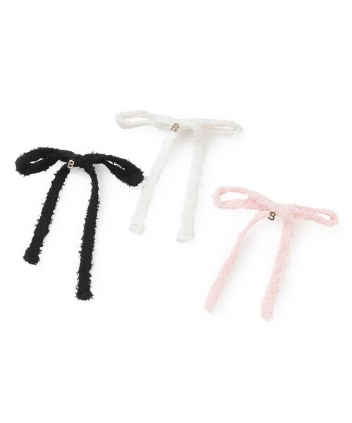 by LOVEiT（バイラビット）の「ニットリボンポニー（ヘアピン・キッズ・ブラック/ピンク/オフホワイト・F）」の6枚目の写真