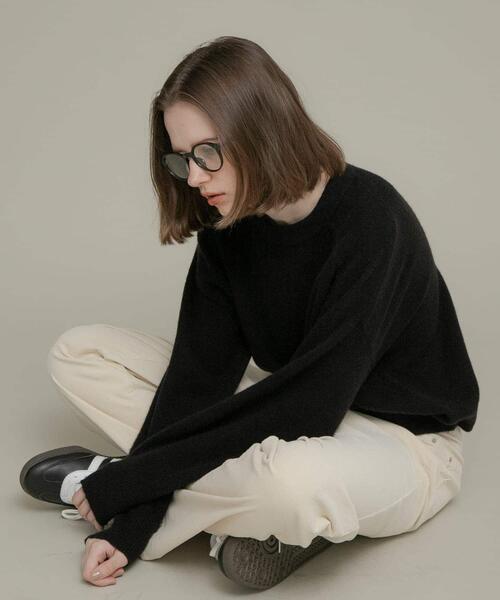 フラッフィータッチクルーネックニットプルオーバー（ニット/セーター