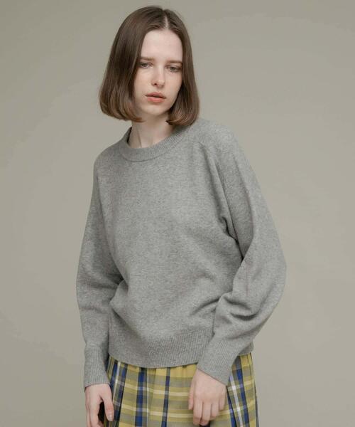 セール】フラッフィータッチクルーネックニットプルオーバー（ニット