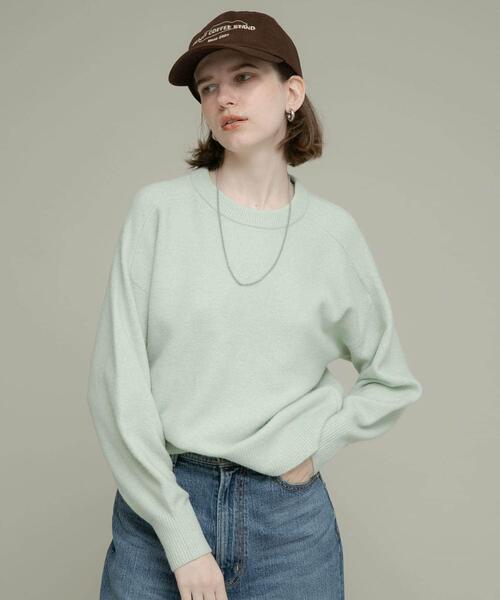 URBAN RESEARCH Sonny Label(アーバンリサーチサニーレーベル)の「フラッフィータッチクルーネックニットプルオーバー(ニット/セーター・レディース・ブラック/グレー/ミント・FREE)」の15枚目の写真
